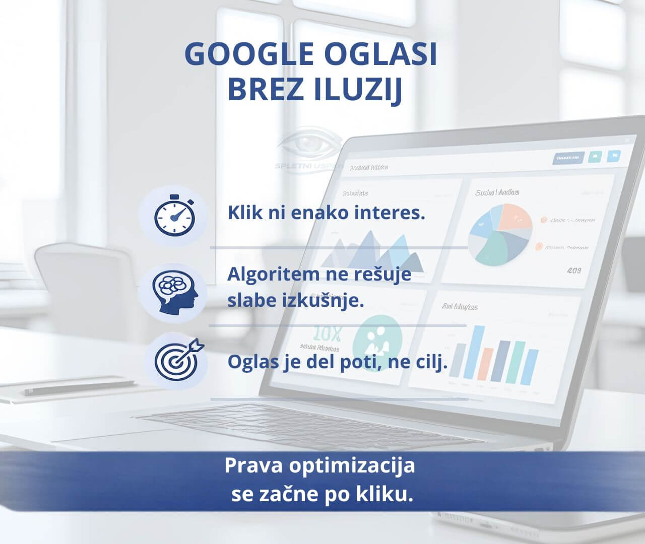 Zakaj Google oglasi v letu 2026 ne odpovejo zaradi algoritma, temveč zaradi pričakovanj podjetnikov
