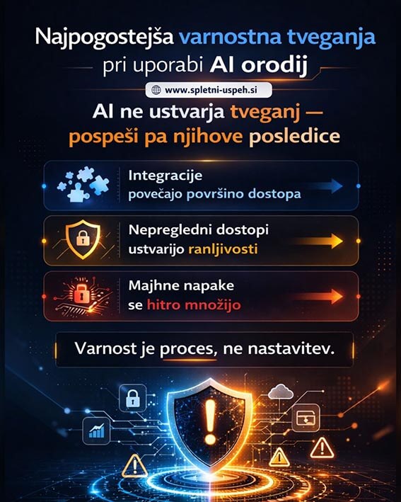 Najpogostejša varnostna tveganja pri uporabi AI orodij