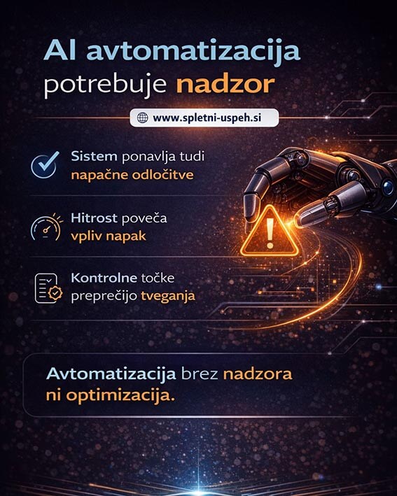 Zakaj AI avtomatizacija brez nadzora hitro postane tveganje?