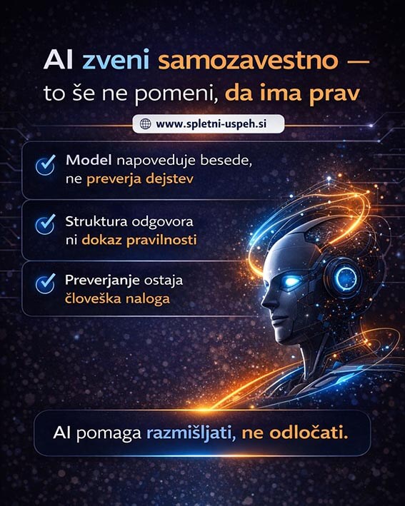 Zakaj AI odgovori včasih zvenijo samozavestno, tudi ko niso pravilni?