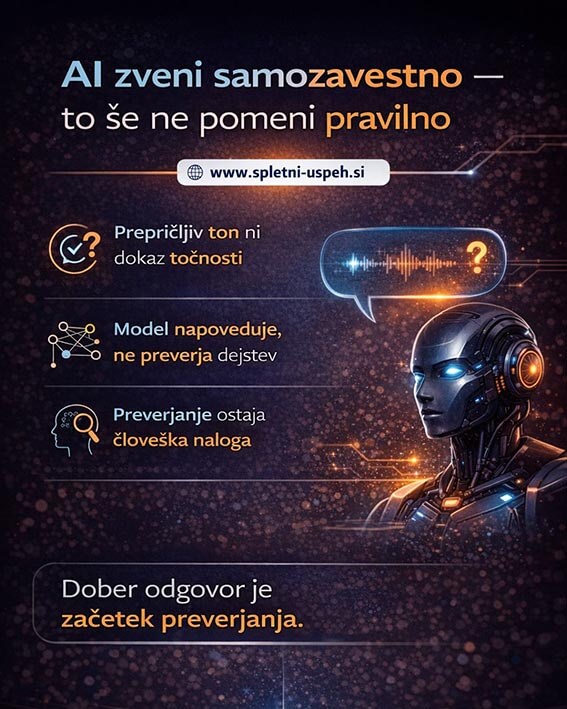 Zakaj AI odgovori zvenijo prepričljivo, tudi ko niso pravilni?